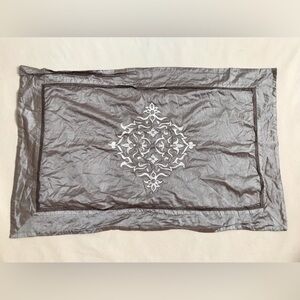 Embroidery Silk King Pillowcase  19"x34" Brown/ Taupe